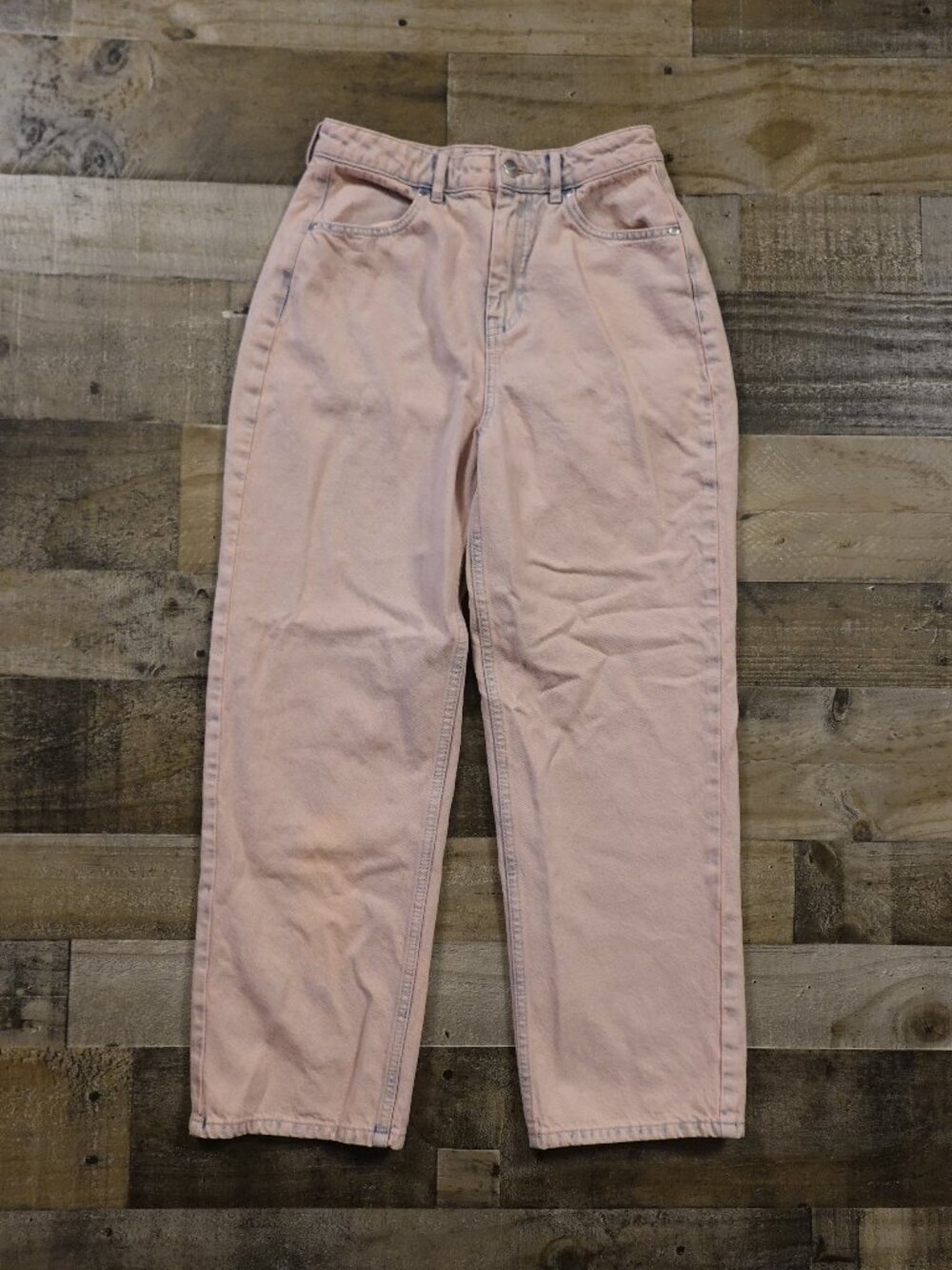 Afends Shelby High Rise Straight Crop Jeans Women’s 26‎ Pink Hemp